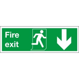1 pcs - Vinyl FIRE EXIT, Fire Exit, English, Exit Sign