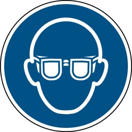 1 pcs - Brady Laminated Polyester B-7541 Mandatory Eye Protection Sign