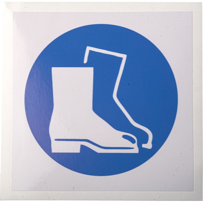 1 pcs - RS PRO Vinyl Mandatory Foot Protection Sign With Pictogram Only Text