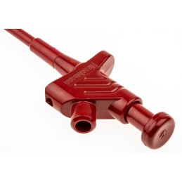 1 pcs - Hirschmann Test & Measurement Red Grabber Clip with Pincers, 4A, 60V dc, 4mm Socket