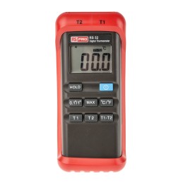 1 pcs - RS PRO Wired Digital Thermometer, K Probe, 2 Input(s), +1300 °C, +1999°F Max, ±0.3 % Accuracy - RS Calibration