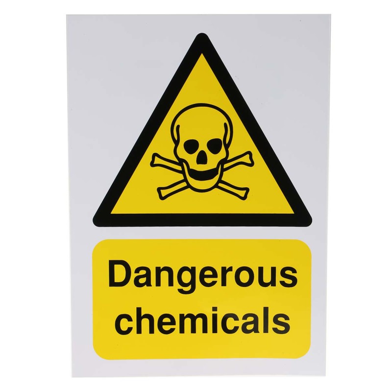 1 pcs - RS PRO Self-Adhesive General Hazard Hazard Warning Sign (English)
