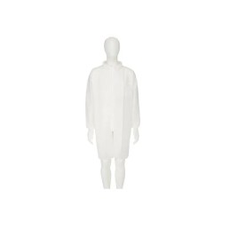1 pcs - 3M White Unisex Visitor Coat, XL