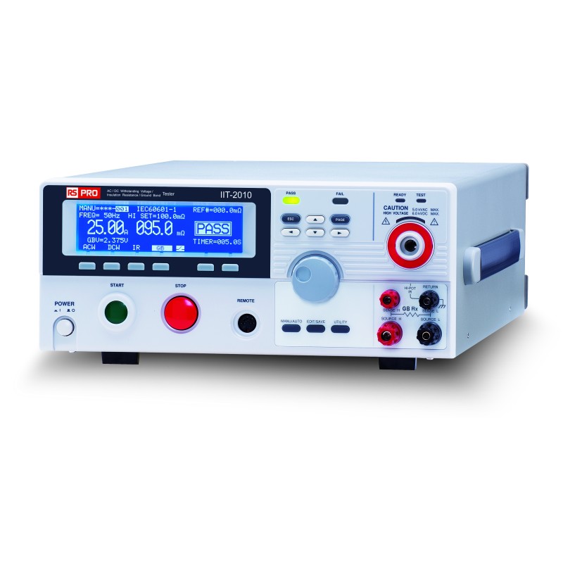 1 pcs - RS PRO IIT2010 Insulation Tester, 50V Min, 1000V Max, 9.5GΩ Max