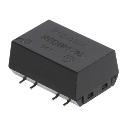 1 pcs - Recom R1D DC-DC Converter, ±24V dc/ ±21mA Output, 4.5 - 5.5 V dc Input, 1W, Surface Mount, +100°C Max Temp -40°C