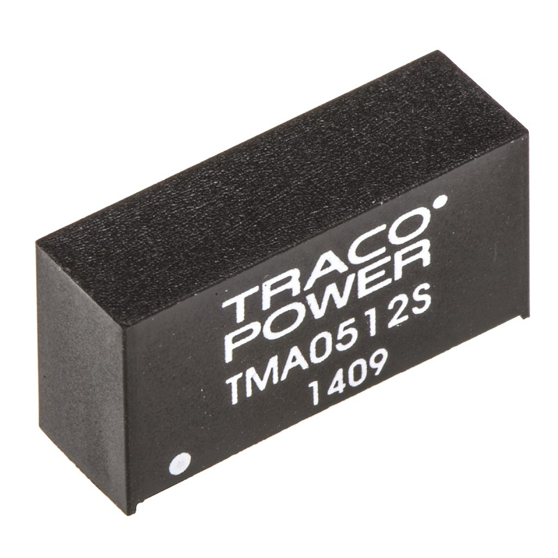 5 pcs - TRACOPOWER TMA DC-DC Converter, 12V dc/ 80mA Output, 4.5 - 5.5 V dc Input, 1W, Through Hole, +85°C Max Temp