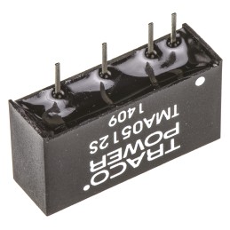 5 pcs - TRACOPOWER TMA DC-DC Converter, 12V dc/ 80mA Output, 4.5 - 5.5 V dc Input, 1W, Through Hole, +85°C Max Temp