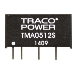 5 pcs - TRACOPOWER TMA DC-DC Converter, 12V dc/ 80mA Output, 4.5 - 5.5 V dc Input, 1W, Through Hole, +85°C Max Temp
