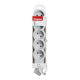 1 pcs - Legrand 1.5m 5 Socket Type E - French Extension Lead