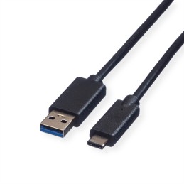 1 pcs - Roline USB 3.2 Cable, Male USB A to Male USB C Cable, 1m