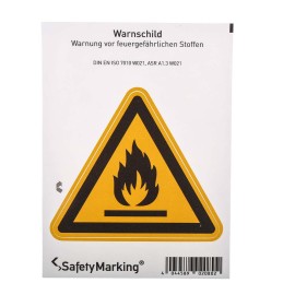 1 pcs - Wolk Self-Adhesive Fire Safety Hazard Warning Sign