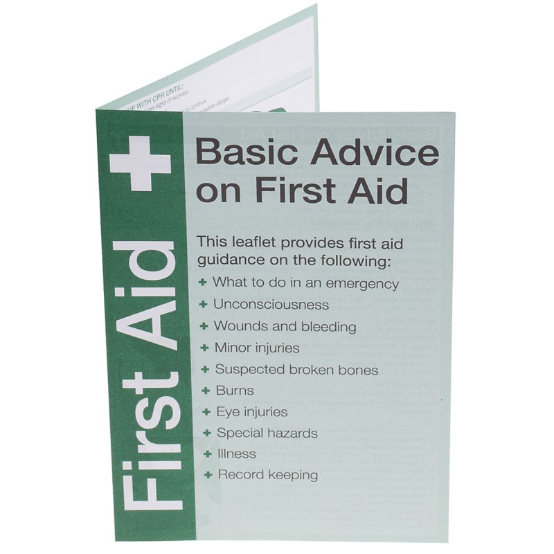 1 pcs - First Aid Guidance Safety Pocket guide, Paper, English, 100 mm, 50mm