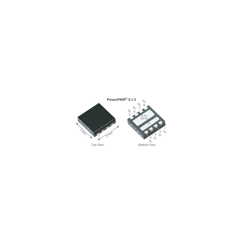 3000 pcs - Dual N-Channel MOSFET, 30 A, 30 V, 8-Pin PowerPAIR 3 x 3 Vishay Siliconix SiZ348DT-T1-GE3