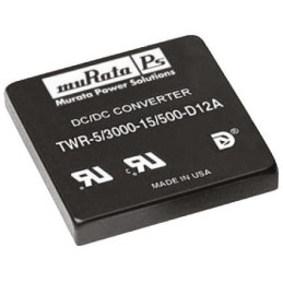 5 pcs - Murata Power Solutions TWR DC-DC Converter, 5V dc/ 3 A, ±500mA Output, 9 - 36 V dc Input, 20W, Through Hole,