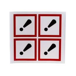 1 pcs - RS PRO White Gloss Polymeric Vinyl Safety Labels, GHS Irritant-Text 100 mm x 100mm