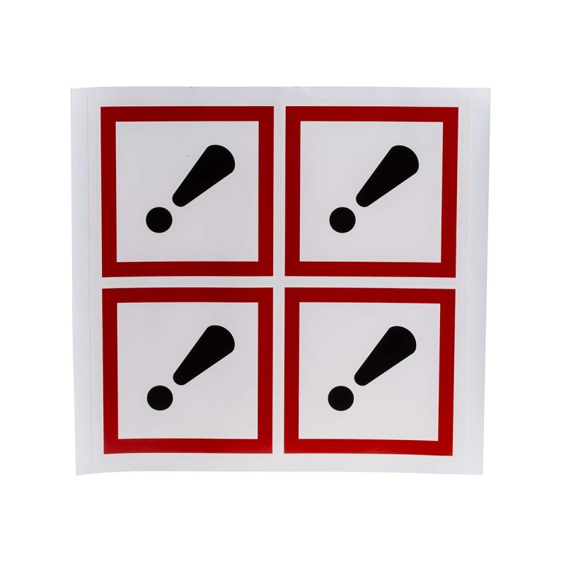 1 pcs - RS PRO White Gloss Polymeric Vinyl Safety Labels, GHS Irritant-Text 100 mm x 100mm