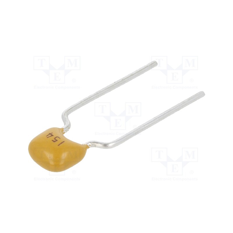 10 pcs x SR PASSIVES - CT40805Y154K101F3R - Capacitor: ceramic, 150nF, 100V, Y5V, ±10%, THT, 5mm