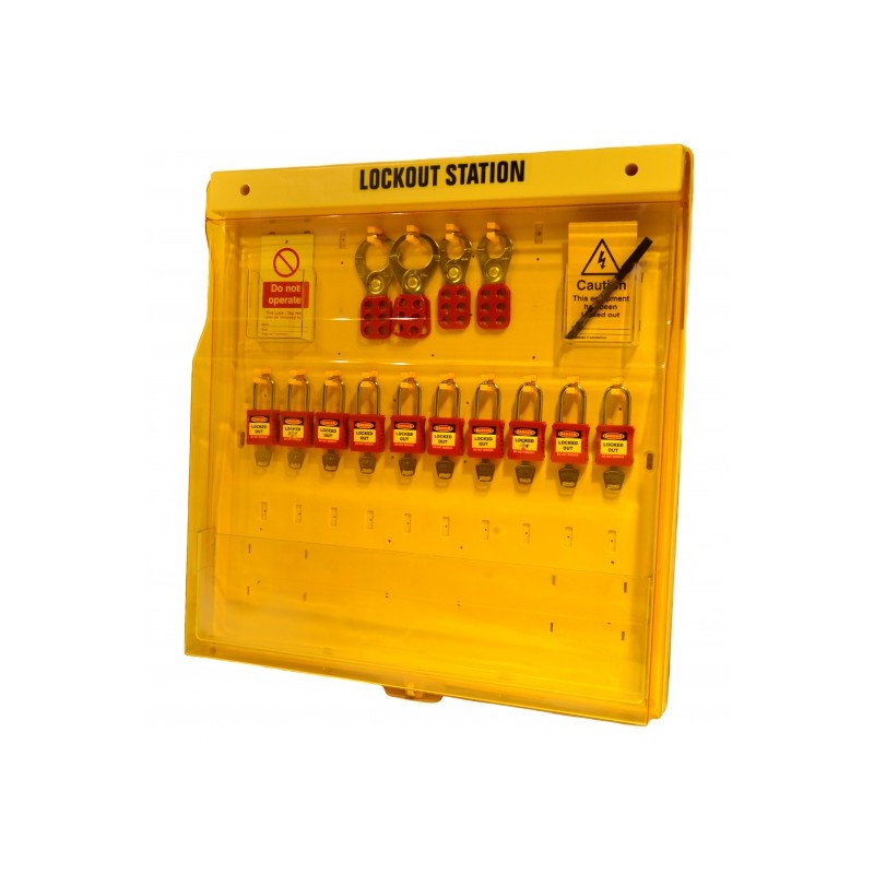 1 pcs - Spectrum Industrial 10 Padlock Lockout Station