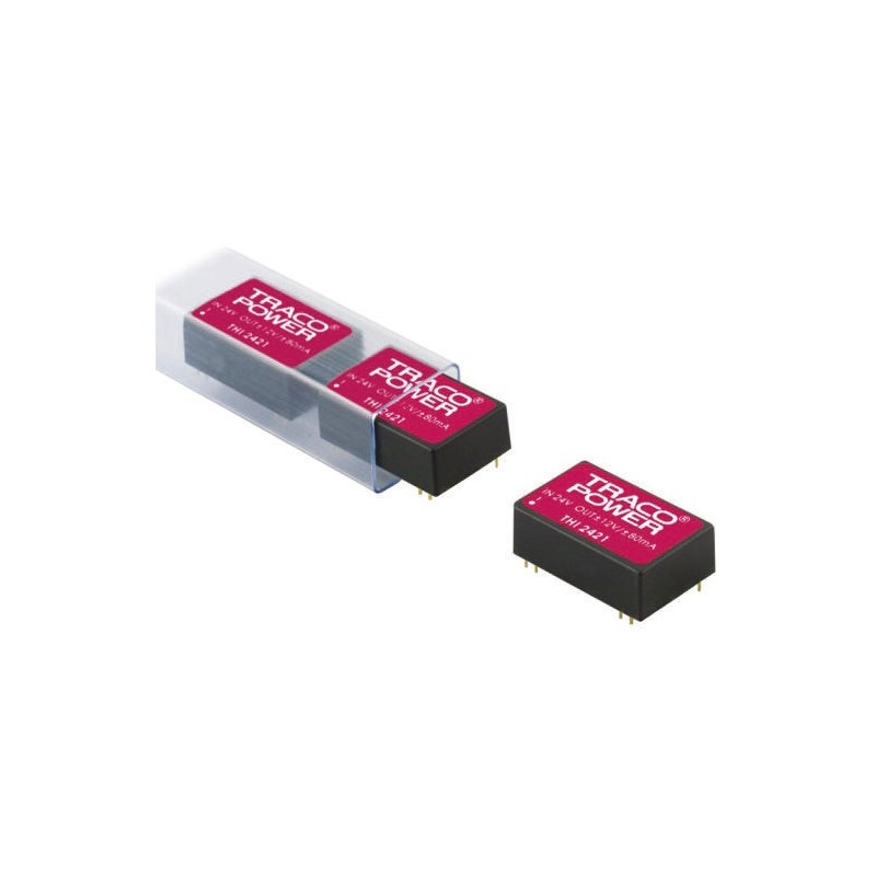 5 pcs - TRACOPOWER THI DC-DC Converter, 5V dc/ 400mA Output, 4.5 - 5.5 V dc Input, 2W, Through Hole, +75°C Max Temp