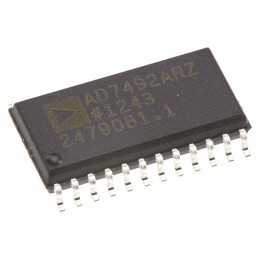 10 pcs - Analog Devices, 12-bit- ADC 1000ksps, 24-Pin SOIC W