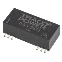 5 pcs - TRACOPOWER TES 3 DC-DC Converter, 5V dc/ 600mA Output, 18 - 36 V dc Input, 3W, Surface Mount, +85°C Max Temp