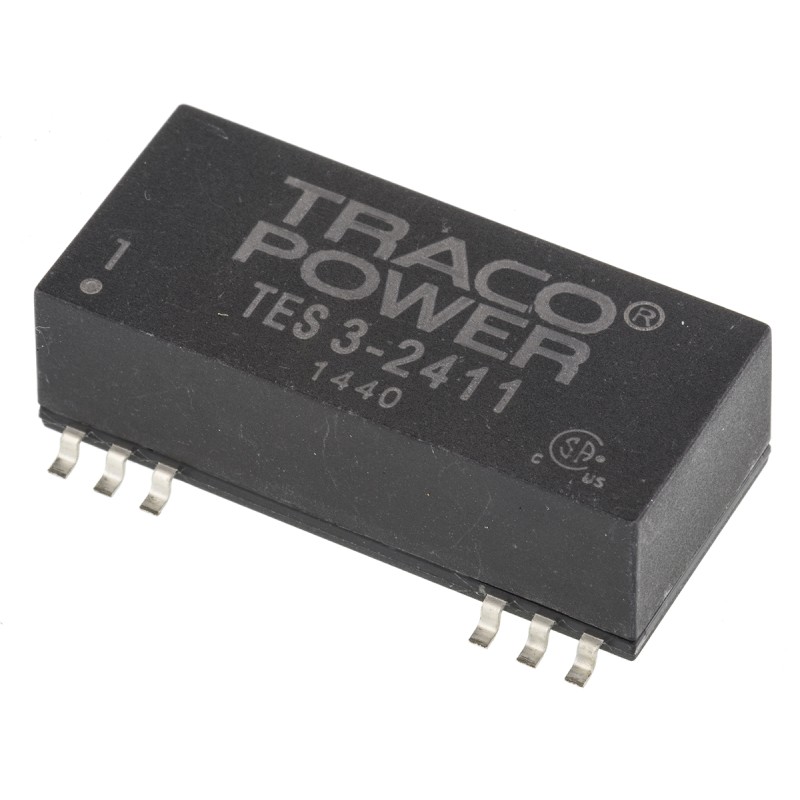 5 pcs - TRACOPOWER TES 3 DC-DC Converter, 5V dc/ 600mA Output, 18 - 36 V dc Input, 3W, Surface Mount, +85°C Max Temp