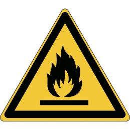 1 pcs - Brady Self-Adhesive Fire Safety Hazard Warning Sign