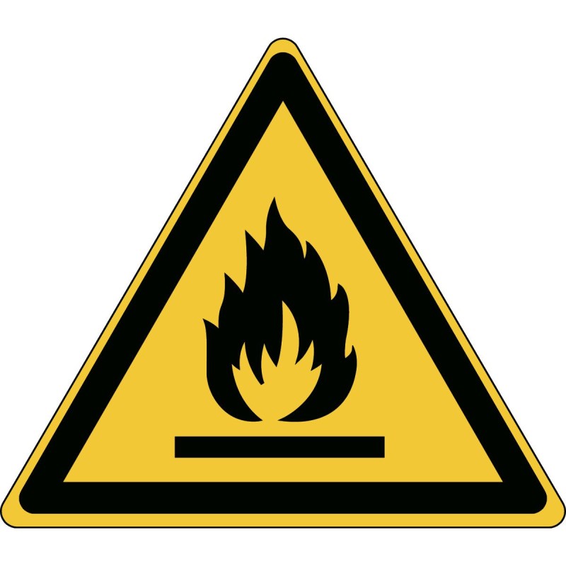 1 pcs - Brady Self-Adhesive Fire Safety Hazard Warning Sign