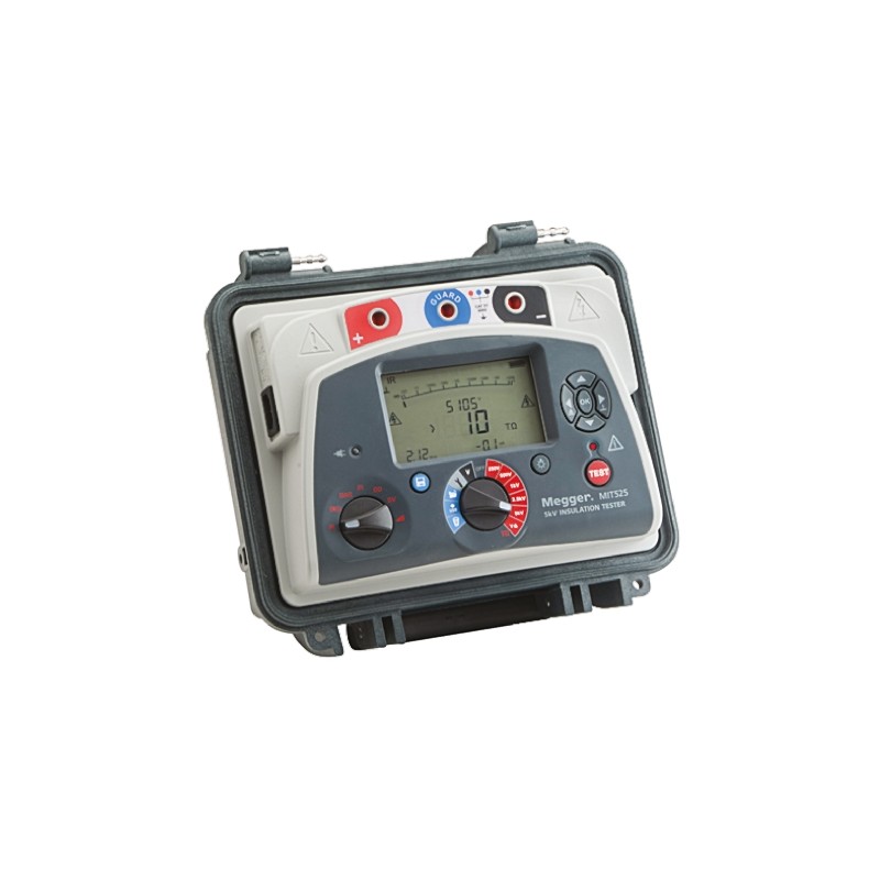 1 pcs - Megger MIT525 Insulation Tester, 250V Min, 5000V Max, 10TΩ Max, CAT IV