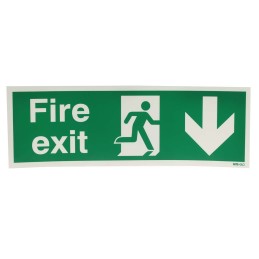 1 pcs - Vinyl FIRE EXIT, Fire Exit, English, Exit Sign