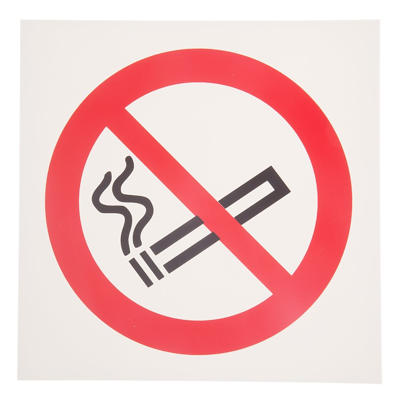 1 pcs - Plastic No Smoking Prohibition Sign, None