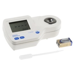 1 pcs - Hanna Instruments Sucrose Refractometer, +80 °C, 85 %Brix max, 0 %Brix, 0 °C min, Digital/Optical
