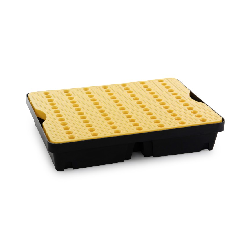 1 pcs - RS PRO Polyethylene Spill Tray with Grate for Industrial Storage, 40 l Capacity