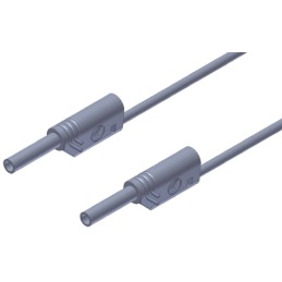 1 pcs - Hirschmann Test & Measurement 2 mm Connector Test Lead, 10A, 1000V ac/dc, Grey, 1m Lead Length