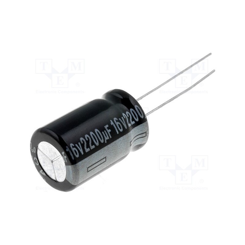 10 pcs x AISHI - EWH1CM222K20OT - Capacitor: electrolytic, THT, 2200uF, 16VDC, Ø12.5x20mm, Pitch: 5mm