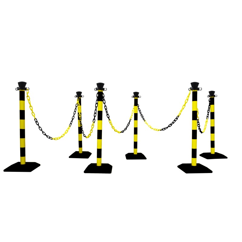1 pcs - RS PRO Black & Yellow ABS Chain Barrier