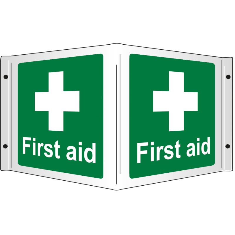 1 pcs - RS PRO First Aid Sign, H350 mm W200mm