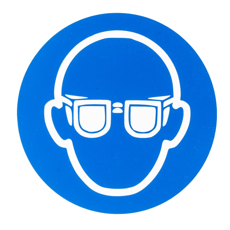 1 pcs - RS PRO Plastic Mandatory Eye Protection Sign With Pictogram Only Text