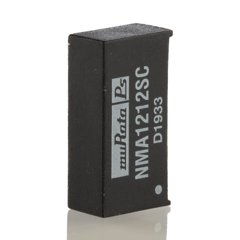 5 pcs - Murata Power Solutions NMA DC-DC Converter, ±12V dc/ ±42mA Output, 10.8 - 13.2 V dc Input, 1W, Through Hole,