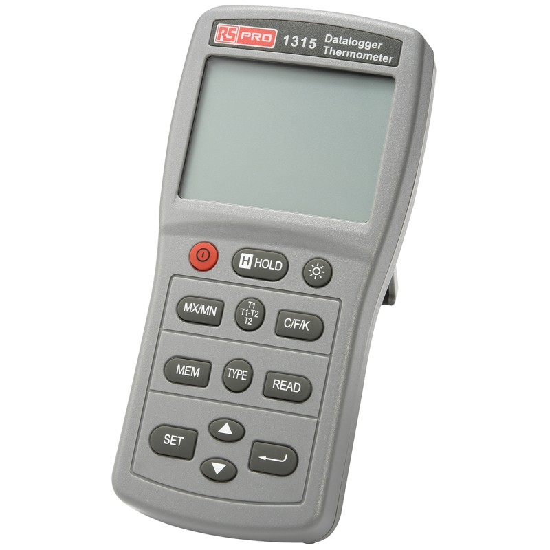 1 pcs - RS PRO 1315 Wired Digital Thermometer, E, J, K, N, R, S, T Probe, 1 Input(s), +1090 (J) °C, +1300 (N) °C, +1370 (K) °C,