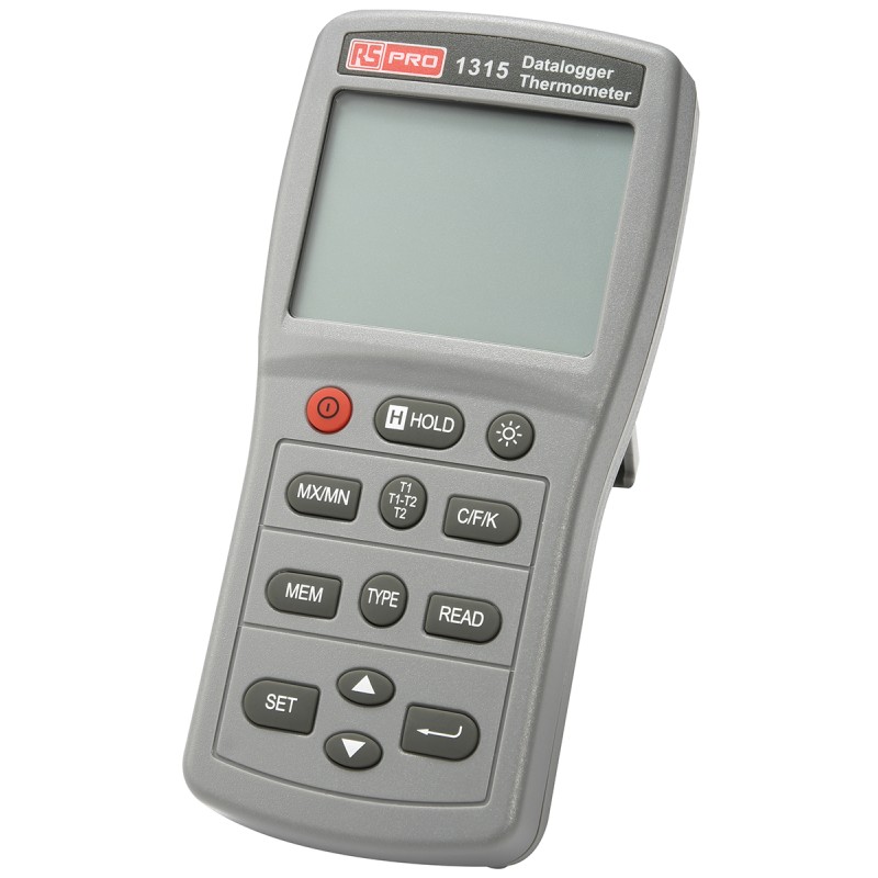 1 pcs - RS PRO 1315 Wired Digital Thermometer, E, J, K, N, R, S, T Probe, 1 Input(s), +1090 (J) °C, +1300 (N) °C, +1370 (K) °C,