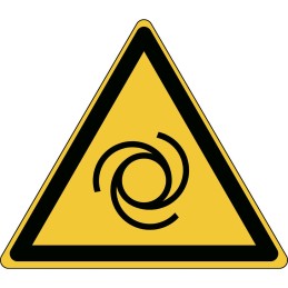 1 pcs - Brady Self-Adhesive Machinery Hazard Hazard Warning Sign