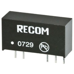 1 pcs - Recom RKZ DC-DC Converter, -9V dc/ -111mA Output, 4.5 - 5.5 V dc Input, 2W, Through Hole, +90°C Max Temp -40°C