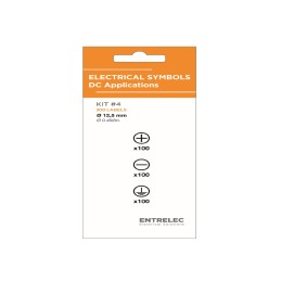 10 pcs - Black Vinyl Safety Labels, None-Text 12.5 mm x 12.5mm