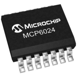 5 pcs - MCP6024-I/SL Microchip, Precision, Op Amp, RRIO, 10MHz, 3 V, 5 V, 14-Pin SOIC