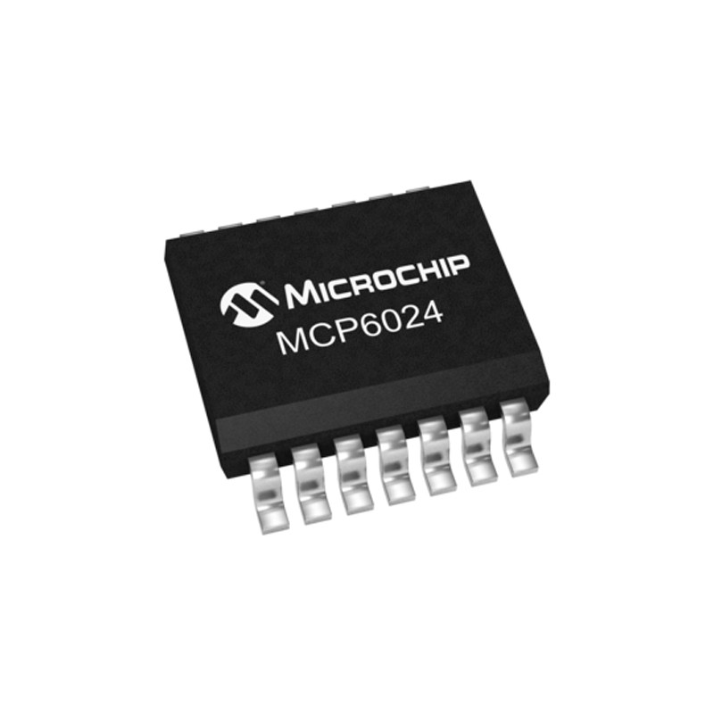 5 pcs - MCP6024-I/SL Microchip, Precision, Op Amp, RRIO, 10MHz, 3 V, 5 V, 14-Pin SOIC
