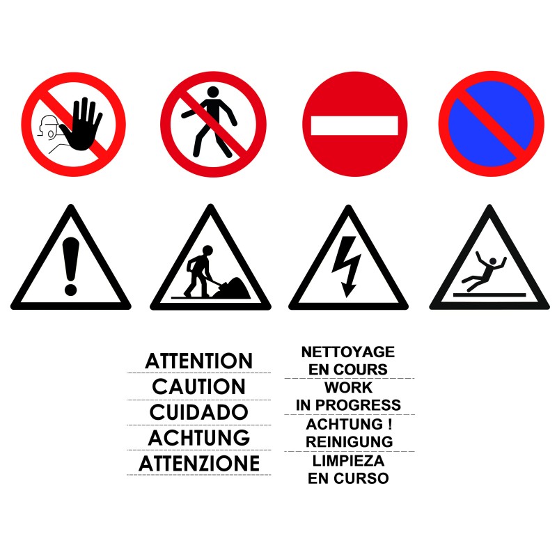 2 pcs - PVC No Parking Prohibition Label, 200 x 200mm