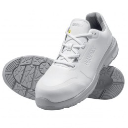 1 Pair - Uvex Uvex 1 Men, Women White Non Metallic Toe Capped Safety Shoes, UK 8, EU 42