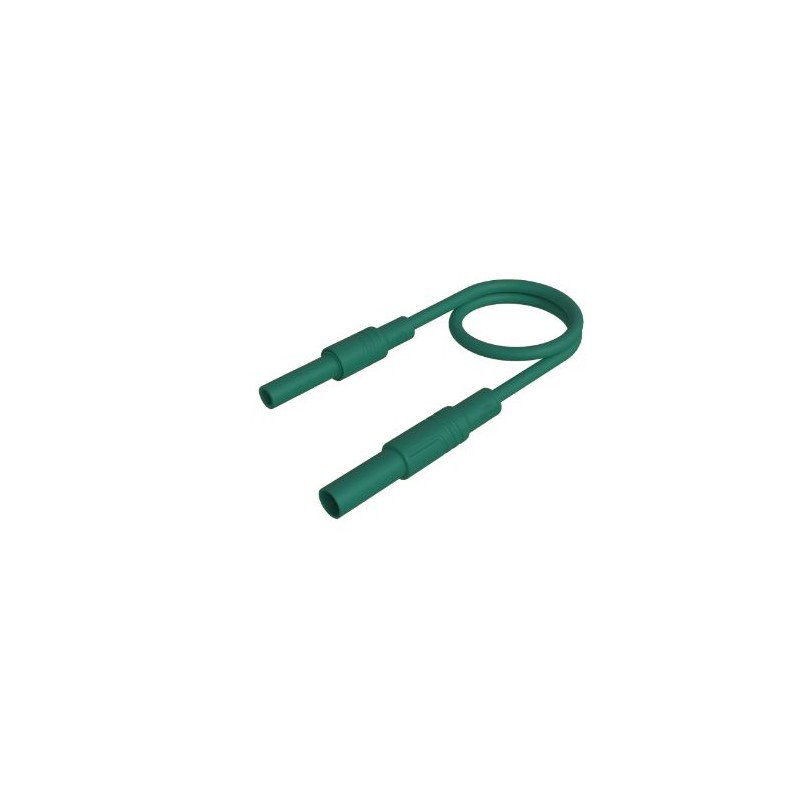 1 pcs - Hirschmann Test & Measurement Test lead, 32A, Green, 500mm Lead Length
