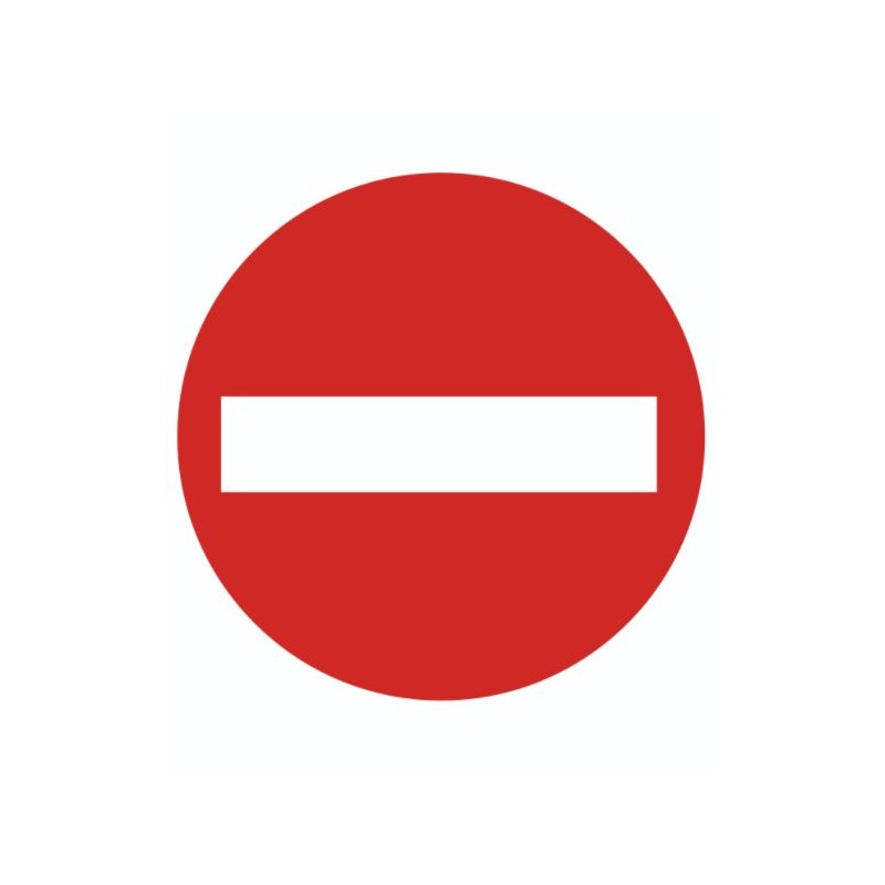 2 pcs - RS PRO PVC No Access/Entry Road Traffic Sticker